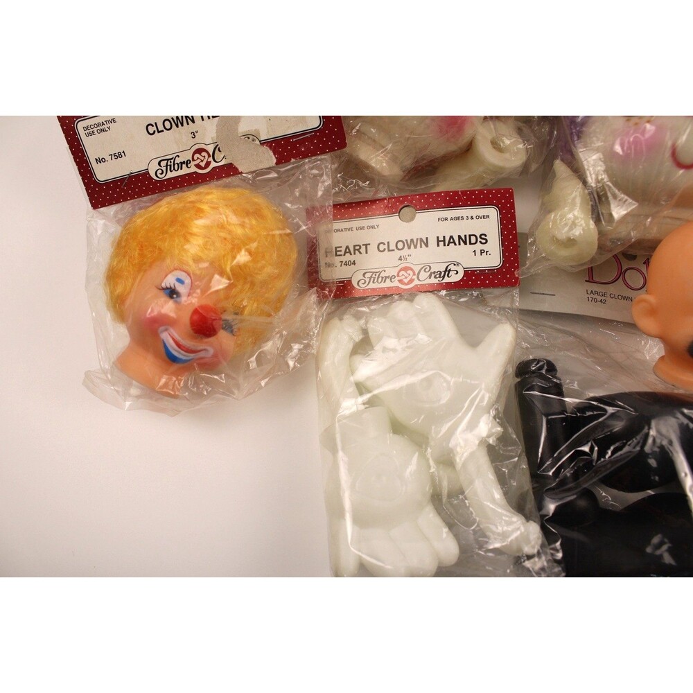 Doll Heads LOT Darice Etc Craft Doll Heads New Old Stock Vintage